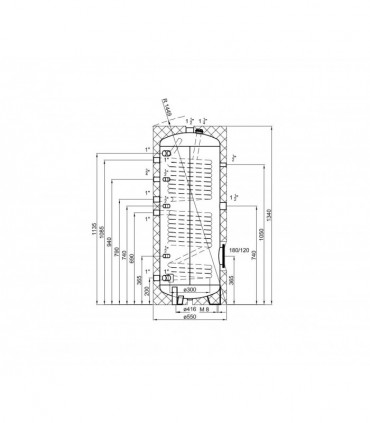 Solvarmebeholder 200 liter